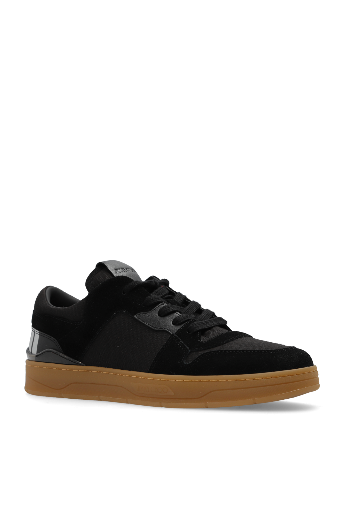 Jimmy Choo☆Florent M FLORENT/M | Black Crosta and Canvas Trainers with Choo